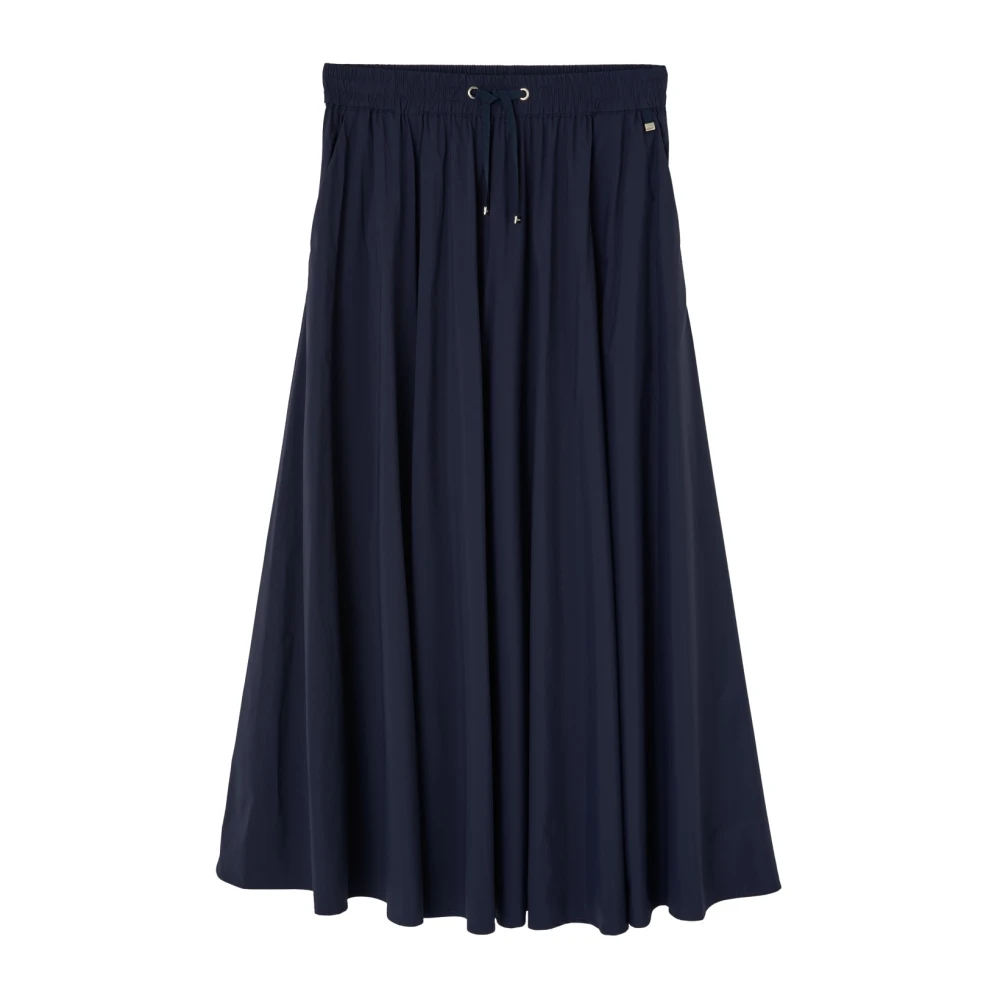 Herno Women's Blue Midi Skirts, S, Technical Skirt