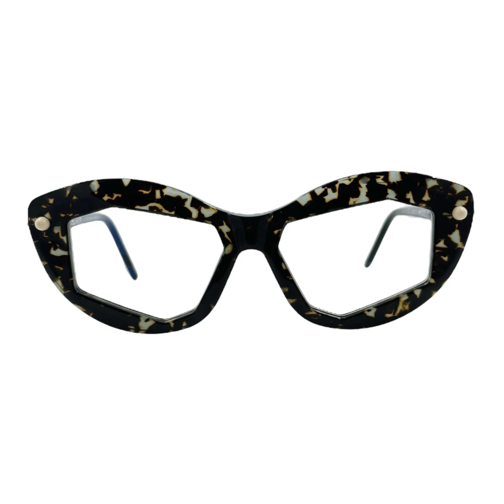 Kuboraum Vlinder Masker Grijs Geel Havana Black Dames