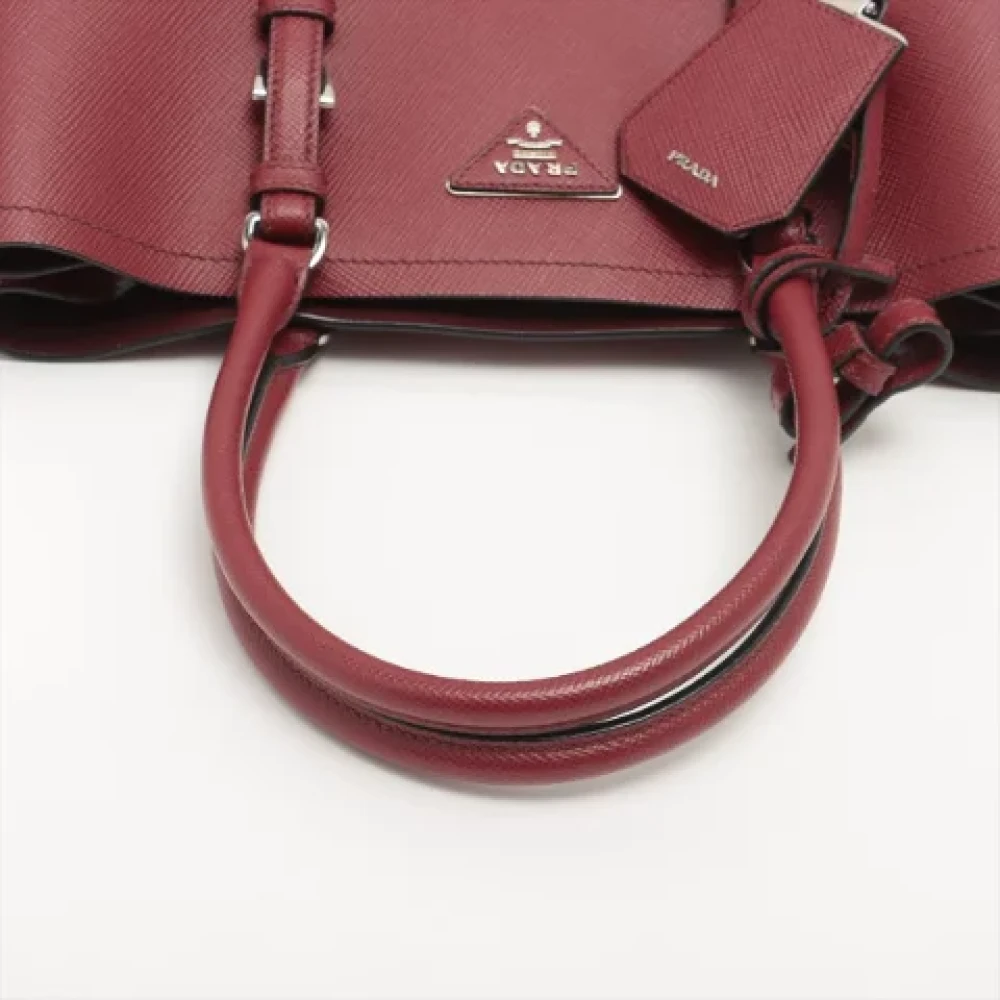 Prada Vintage Pre-owned Leather handbags Red Dames