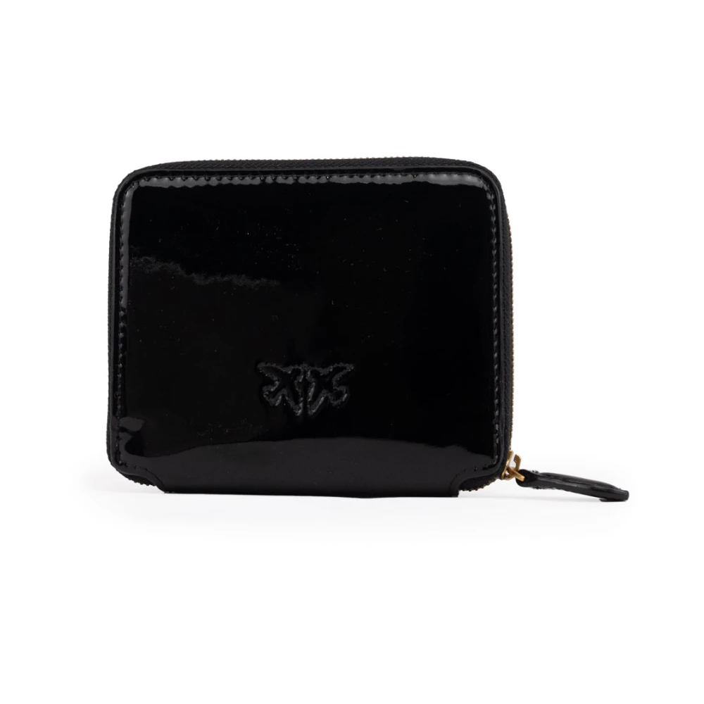 pinko Gewatteerde Love Birds Portemonnee in Zwart Black Dames