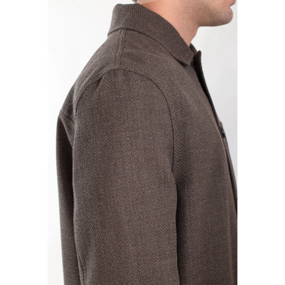 Circolo 1901 Herringbone Wool Work Jacket Gray Heren