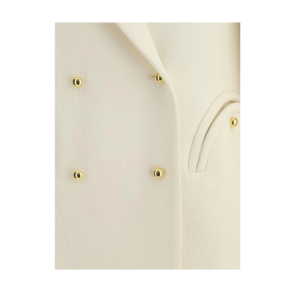 Blazé Milano Stijlvolle Double Breasted Wollen Blazer Beige Dames
