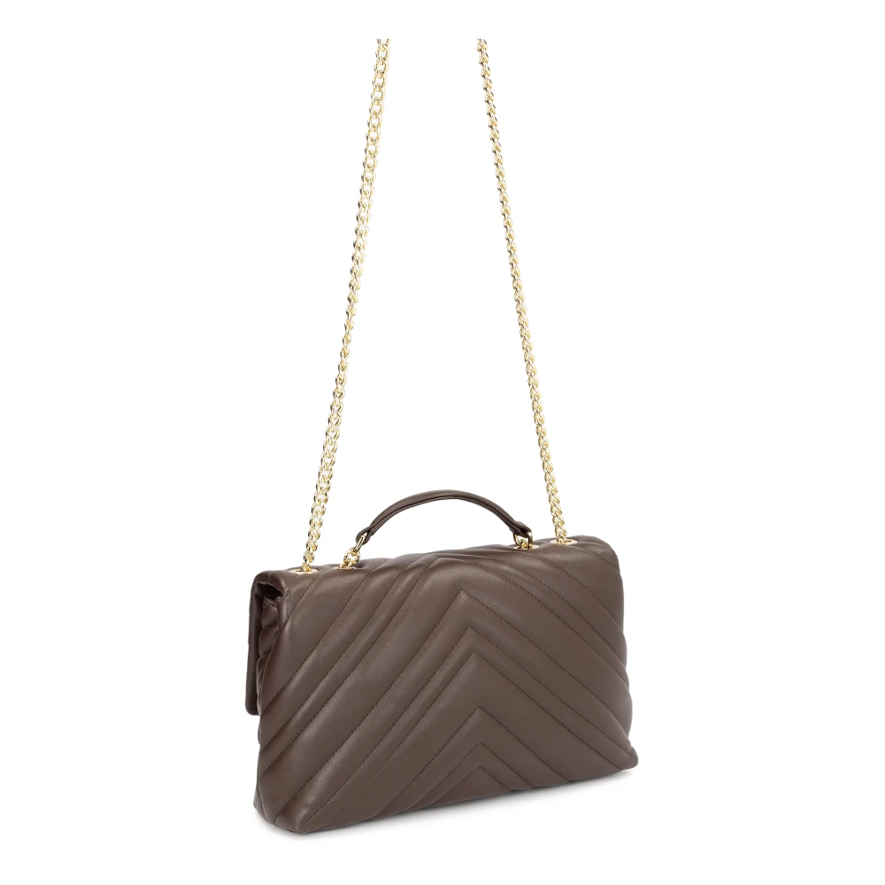 Kazar Compacte schoudertas met modieuze quilting Brown Dames