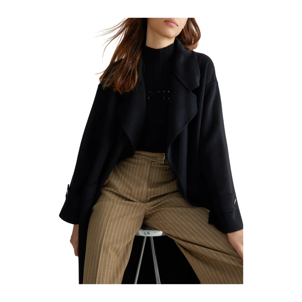 Liu Jo Zwarte jas met stijl cf4002 t3540 Black Dames