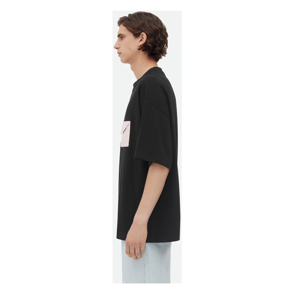 Bottega Veneta Zwart T-shirt met Notebook Detail Black Heren