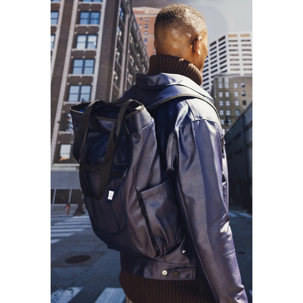 Stutterheim Waterdichte rugzak met laptoptas Blue Unisex