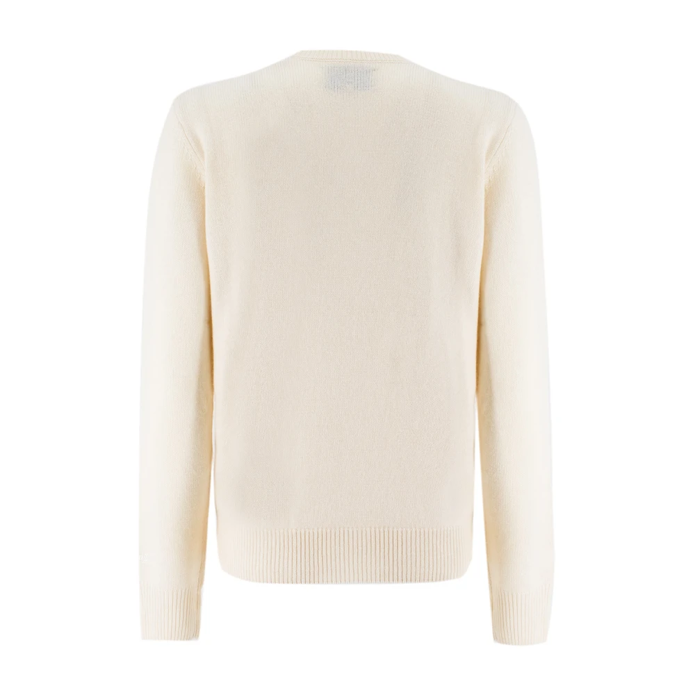 MC2 Saint Barth Geborduurde Crew-Neck Pullover Beige Dames