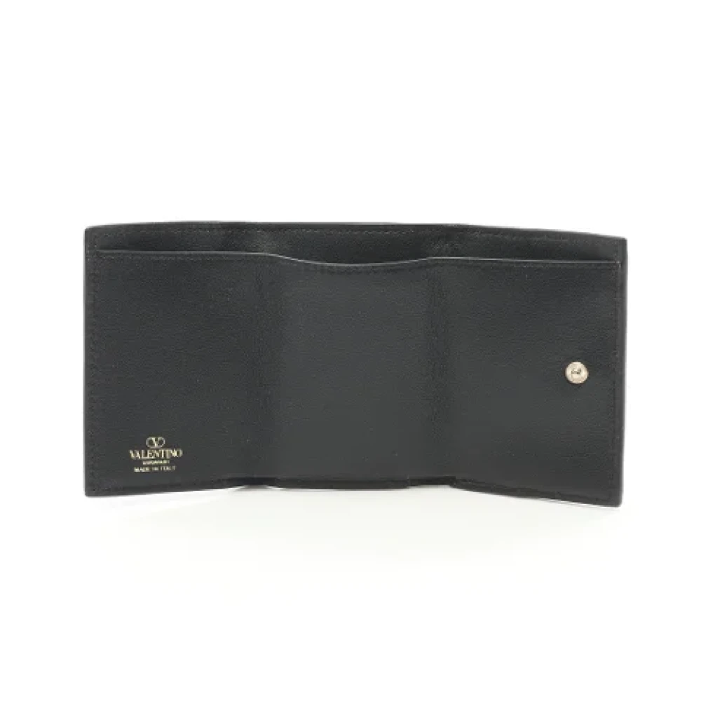 Valentino Vintage Pre-owned Leather wallets Black Dames