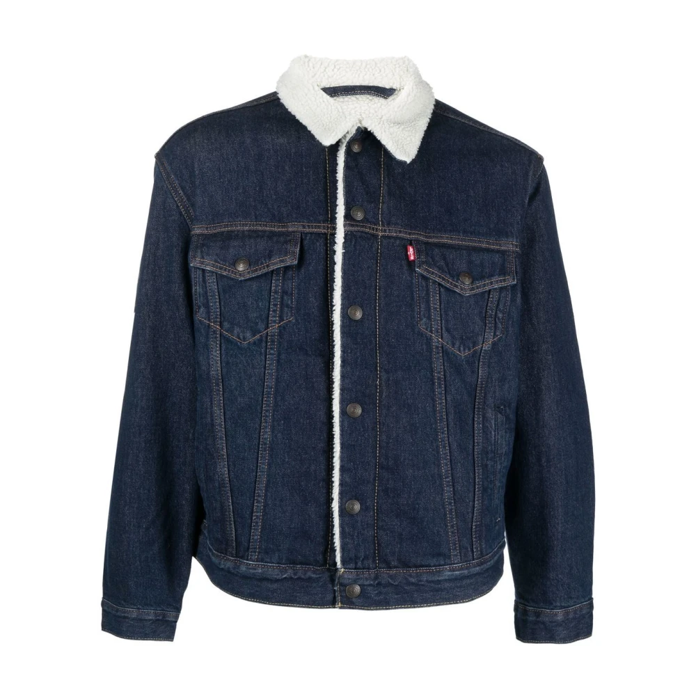 Levi's , Denim Jackets, Male, Blue, S, Type Iii Sherpa Trucker Jacket
