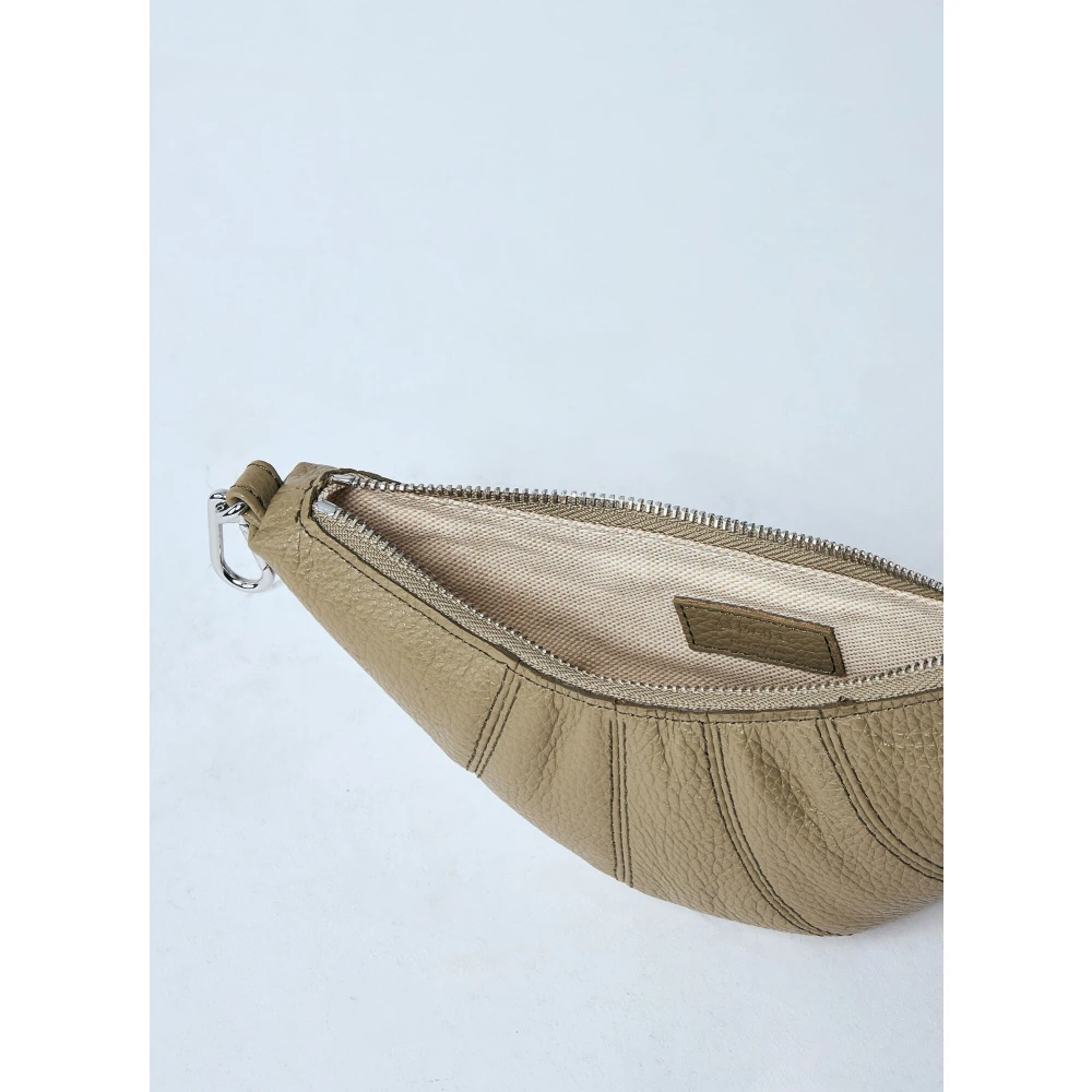 Lemaire Pebble Grain Leren Crossbody Munt Pouch Green Unisex