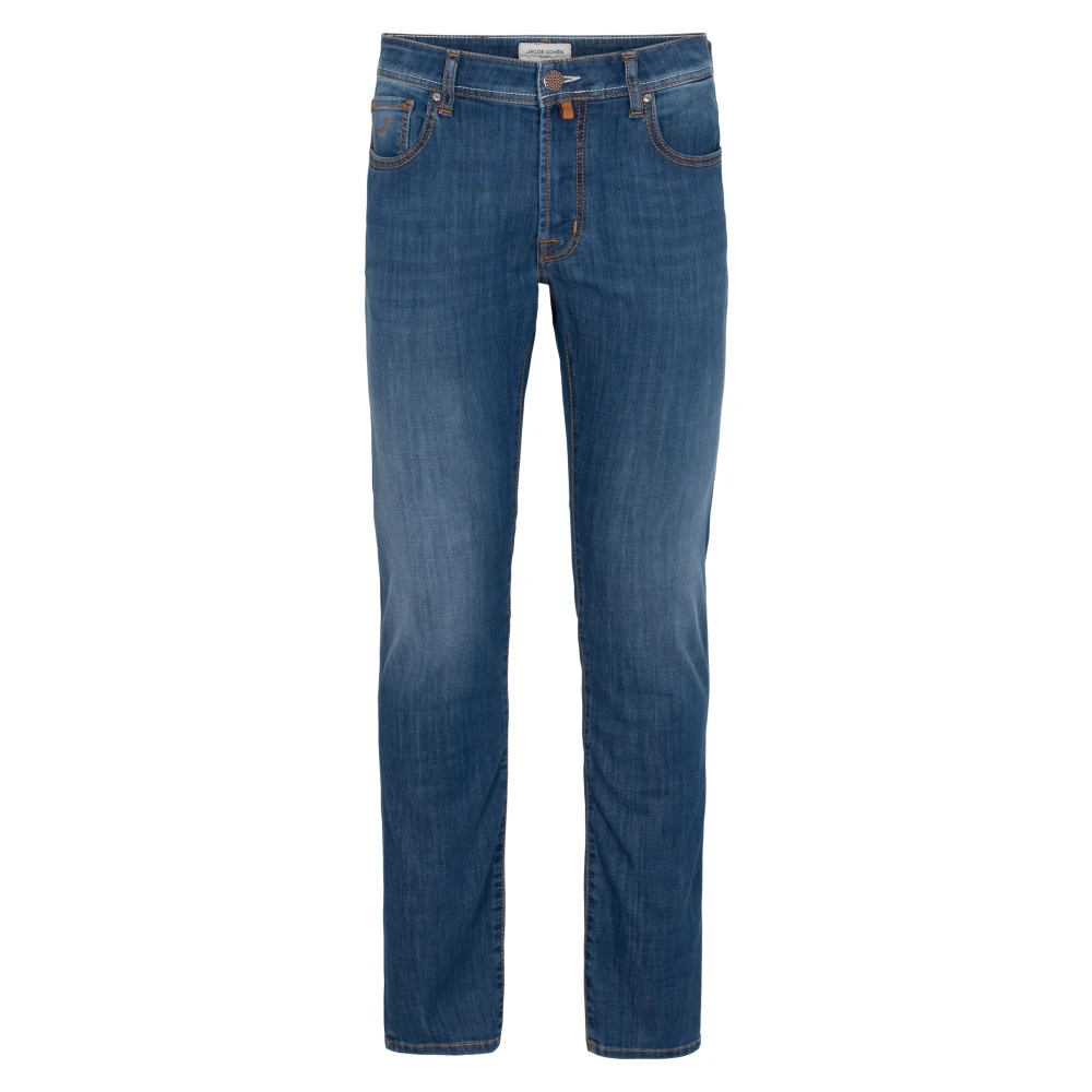 Jacob Cohën Men's Blue Bard Slim 5-Pocket Jeans - Slim Fit Jeans - W37 - Jeans