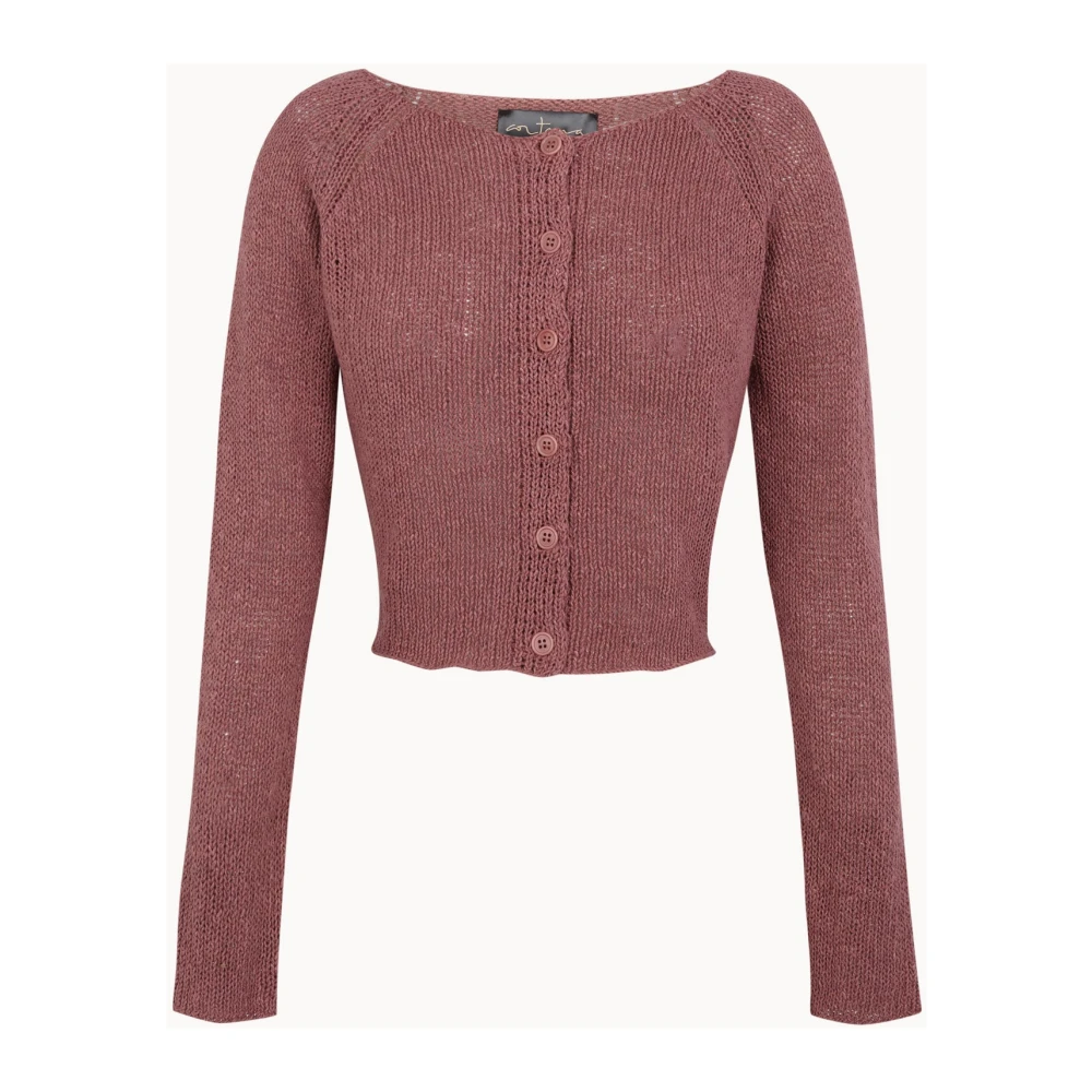 Cortana Pink Sylvia Cardigan - Female - Cardigans - M - Knitwear