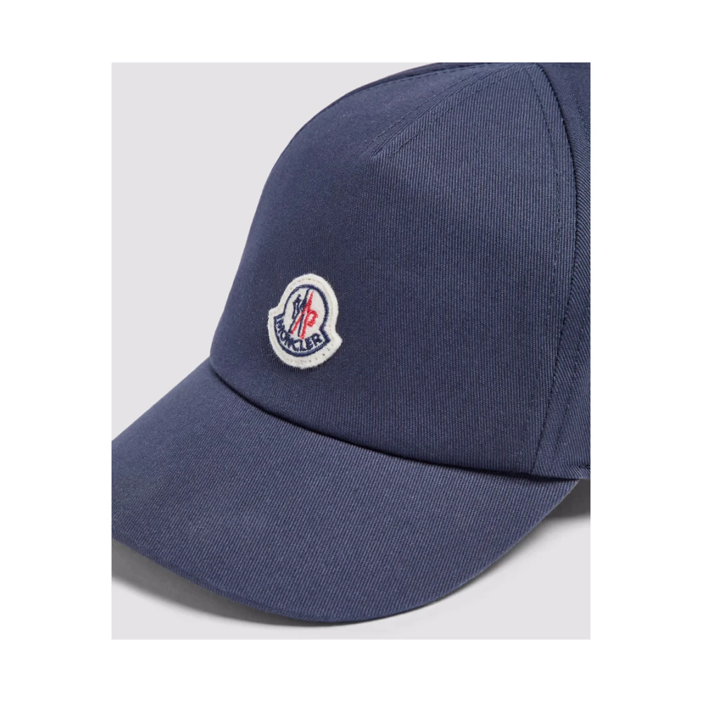 Moncler Blauwe Katoenen Kinderpetten met Logo Blue Unisex
