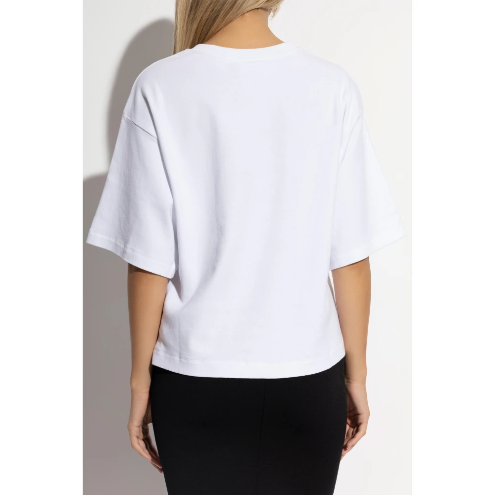 Dolce & Gabbana T-shirt met geborduurd logo White Dames
