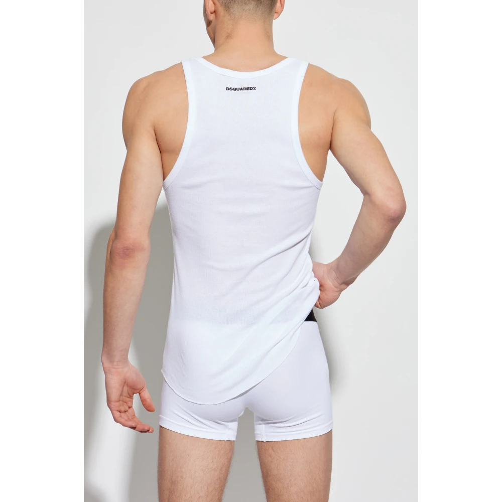 Dsquared2 Twee-pack mouwloze t-shirts White Heren