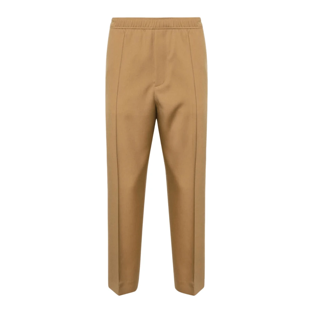 Lanvin Beige Ull Tapered Byxor Beige, Herr