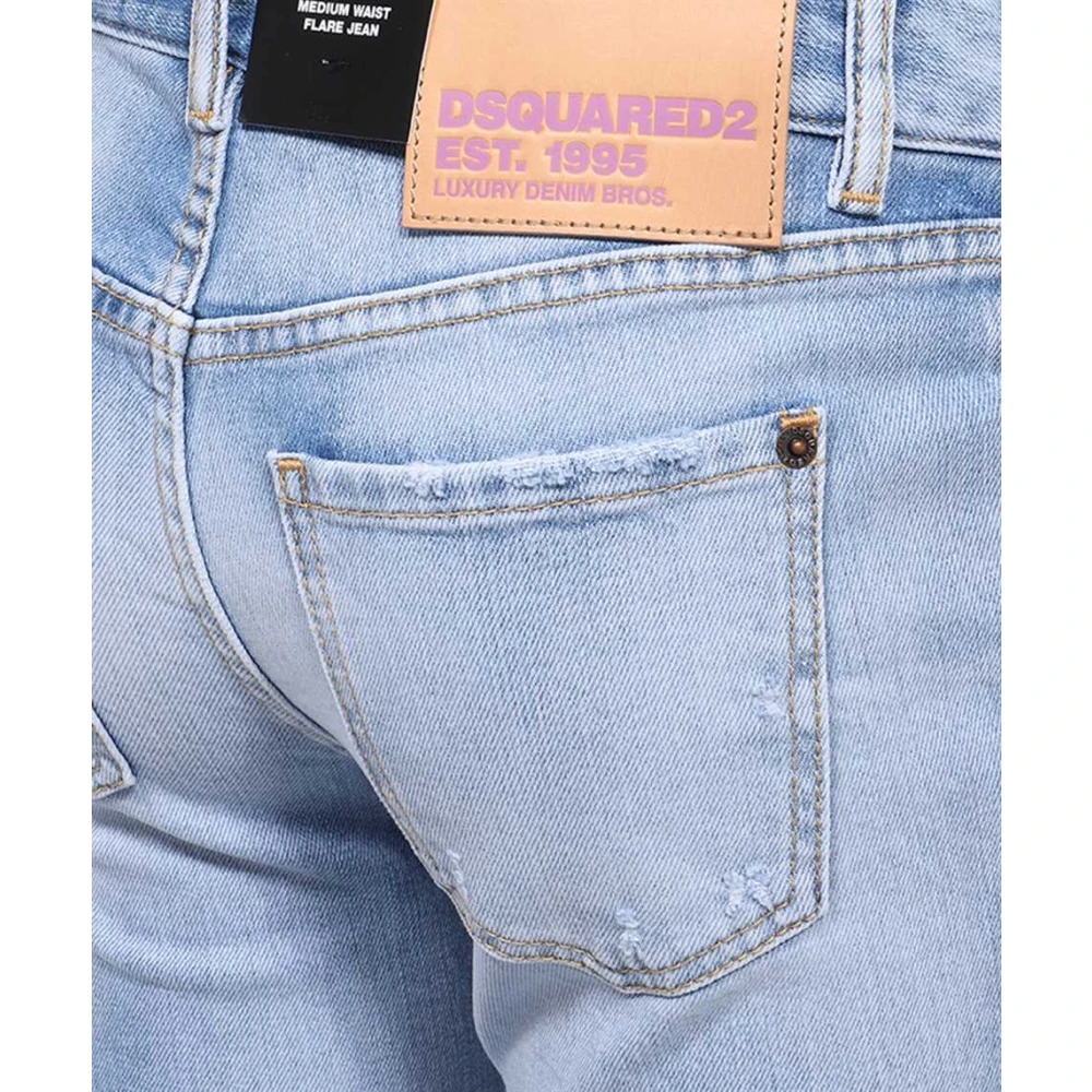 Dsquared2 Customized Rivets 5-Pocket Jeans Blue Dames
