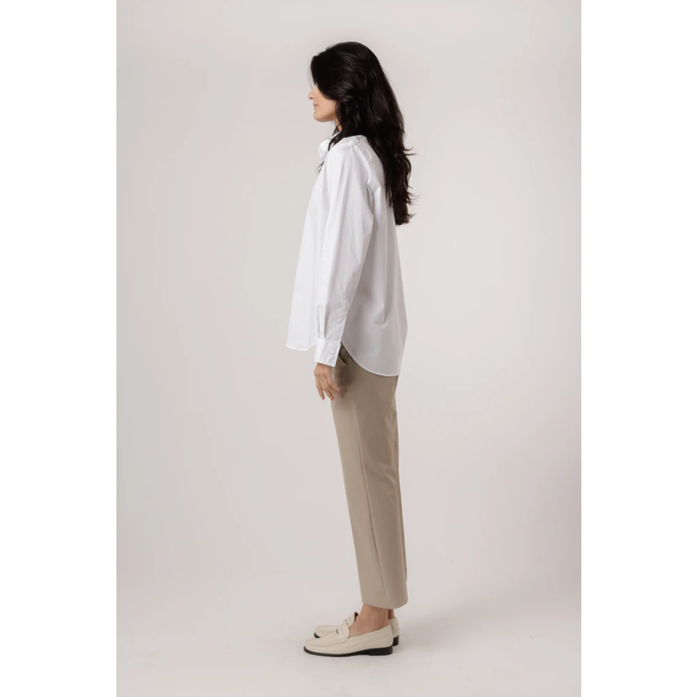 closed Witte Klassieke Blouse met Knoopsluiting White Dames