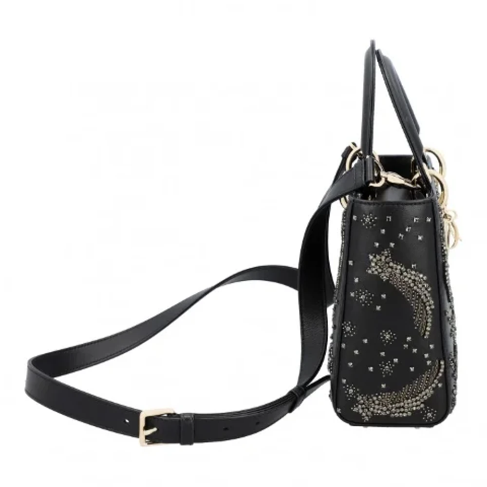 Dior Vintage Pre-owned Leather handbags Black Dames