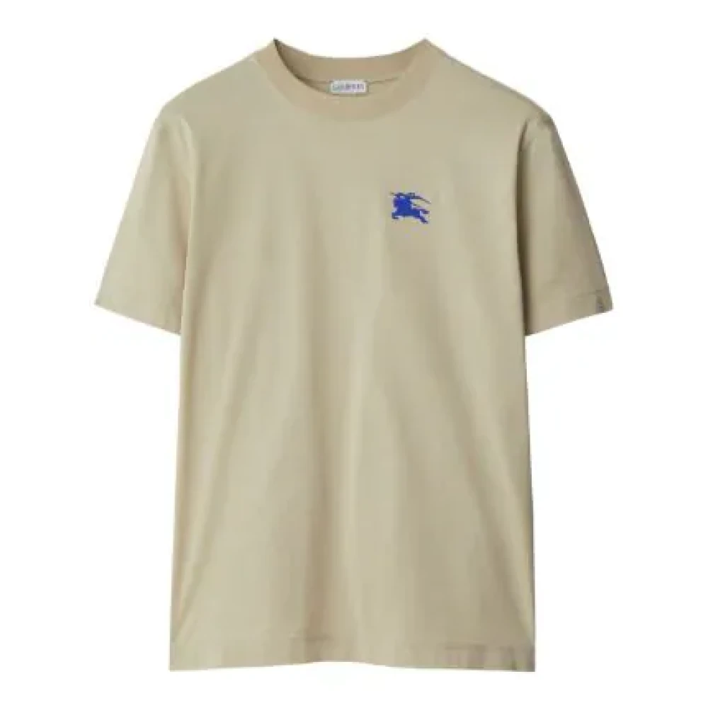 Burberry Equestrian Knight Geborduurd T-shirt Beige Heren