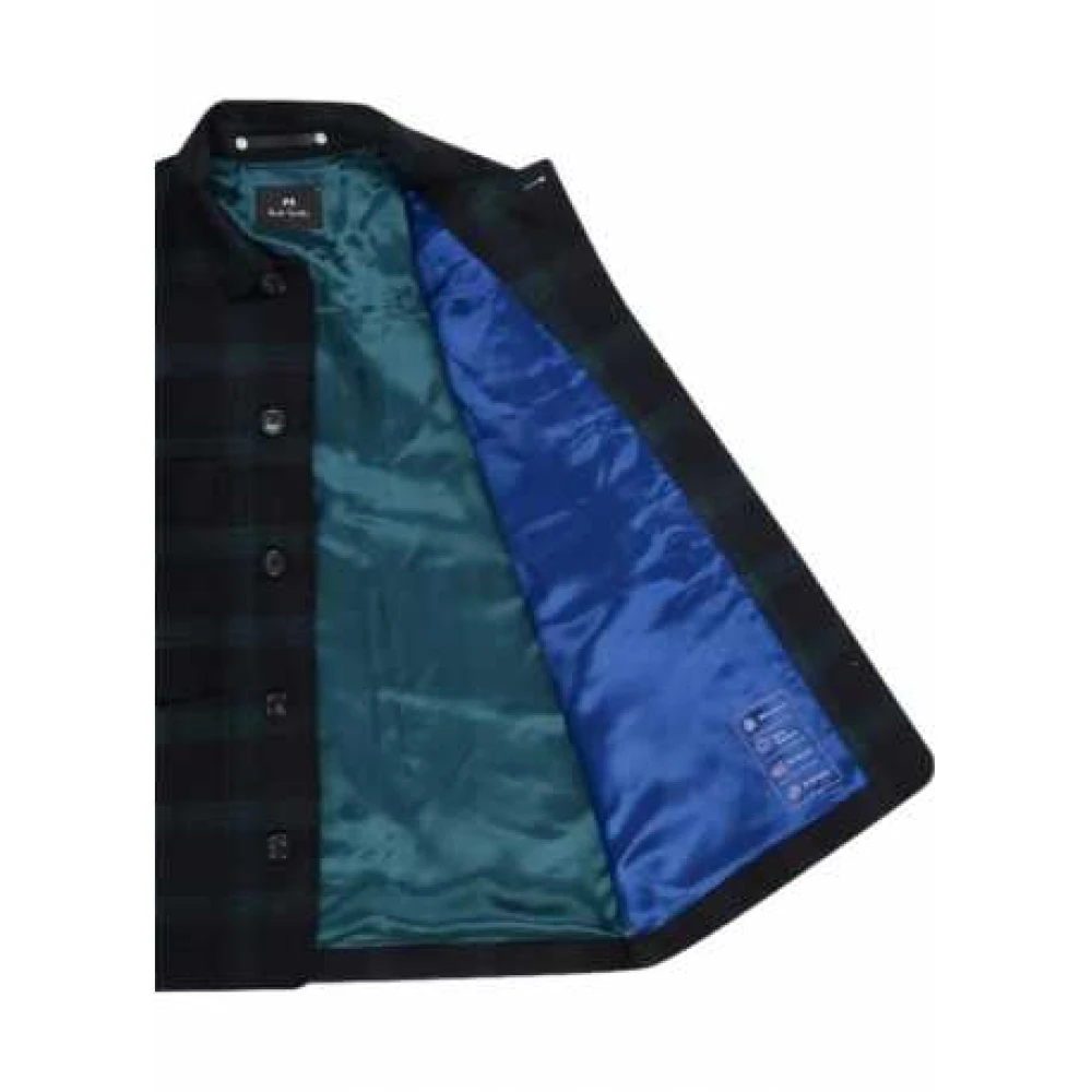 Paul Smith Geruite Werkvest Groen Blauw Multicolor Heren