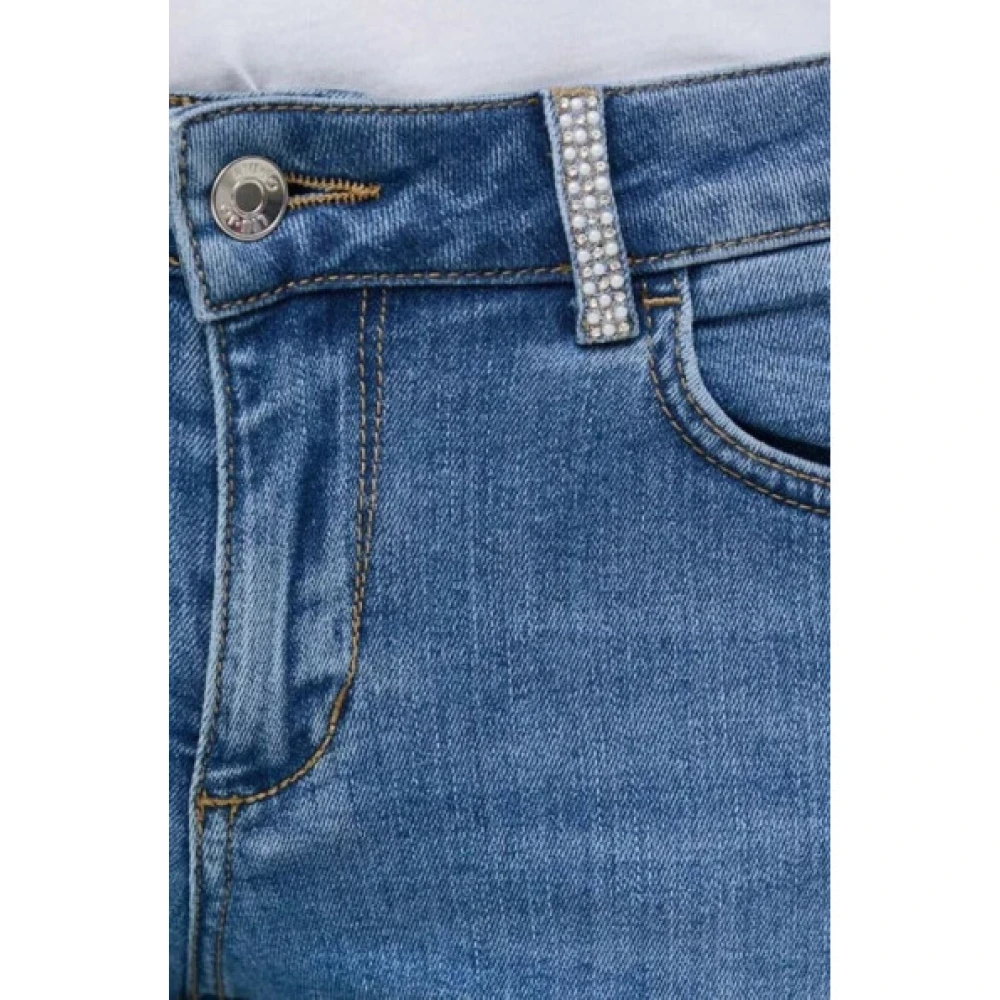 Liu Jo Bootcut Jeans met Logo Detail Blue Dames