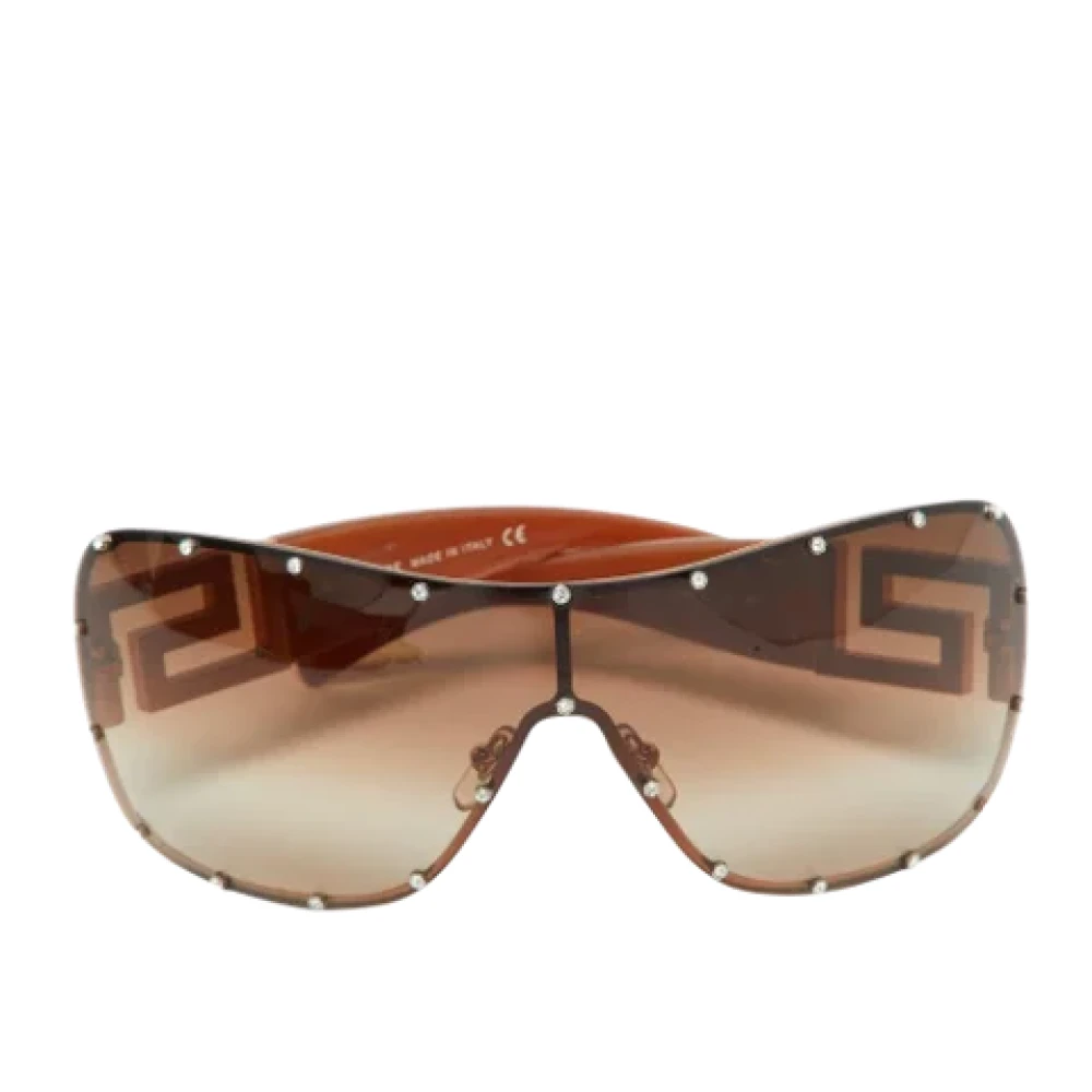 Versace Pre-owned Plastic sunglasses Brown Dames