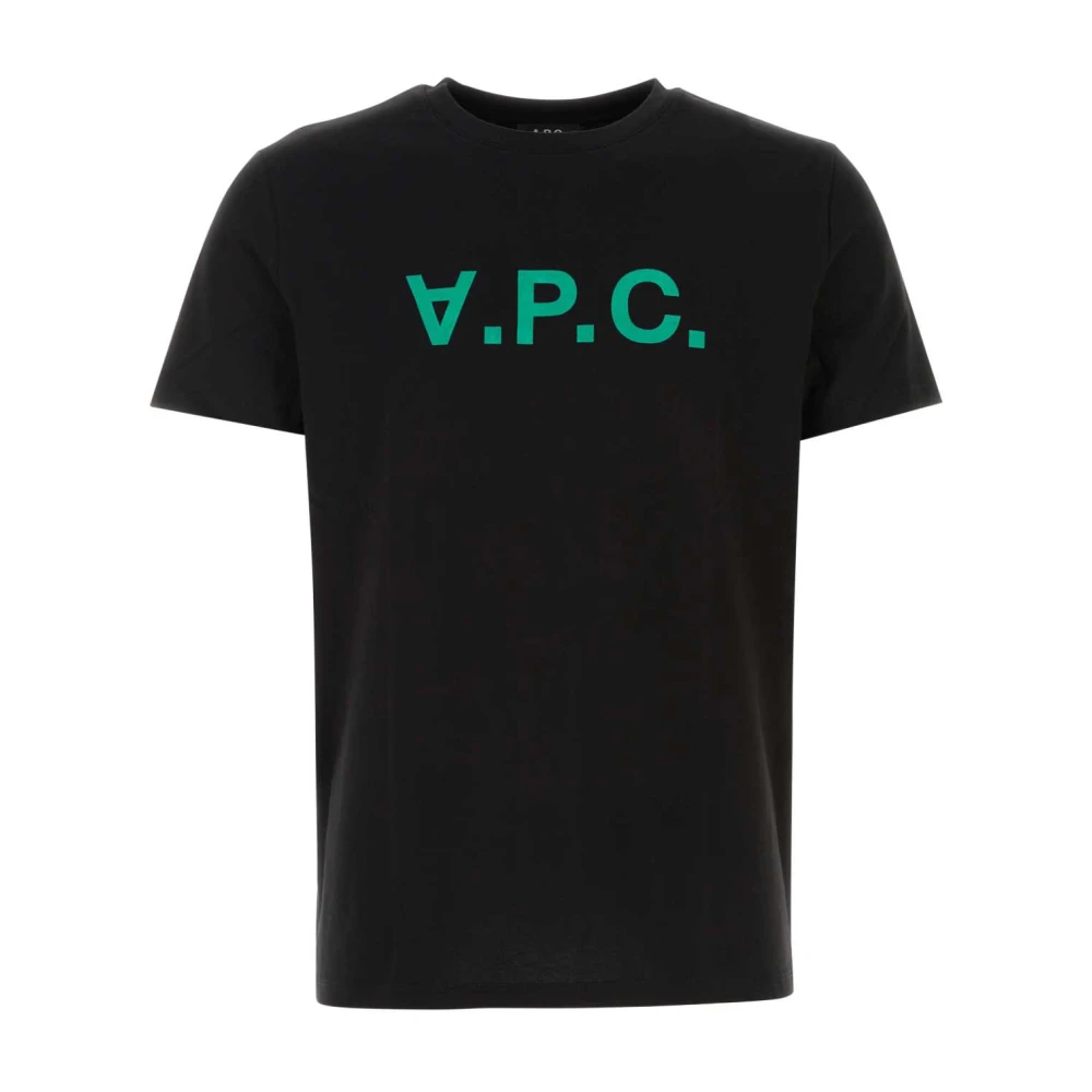 A.p.c. Zwarte katoenen VPC T-shirt Black Heren