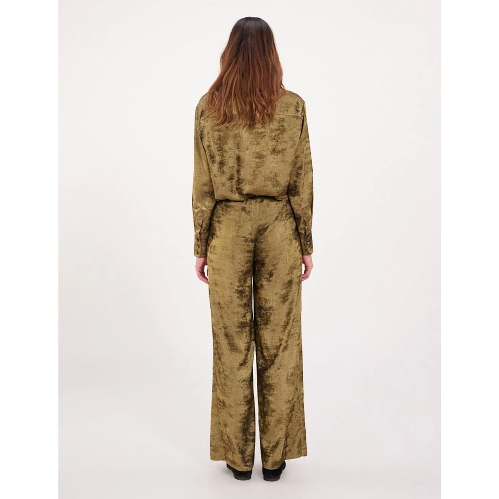 Ines De La Fressange Paris Ernestine gouden lamé broek Yellow Dames