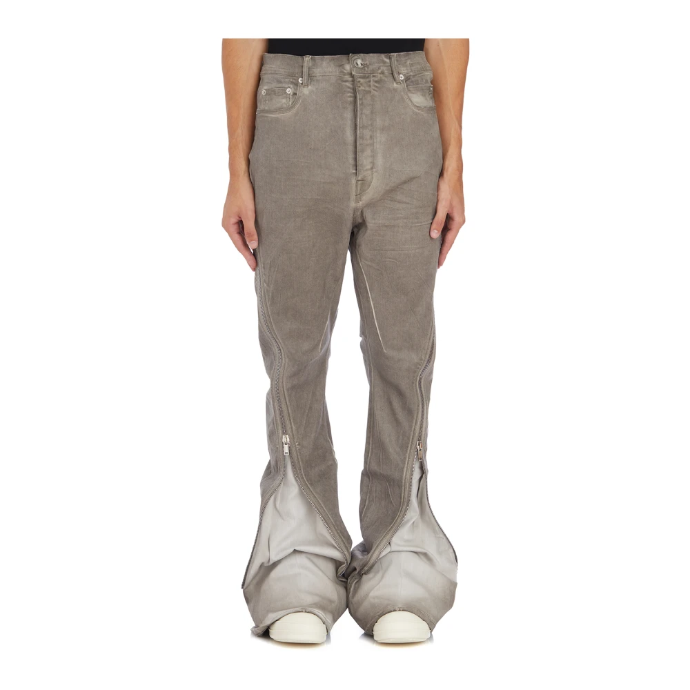 Rick Owens Denim Banana Dust Jeans Gray Heren