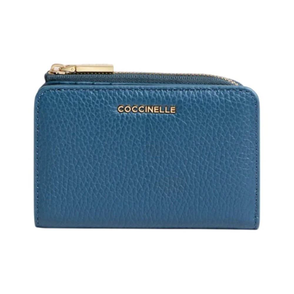 Coccinelle Damen Blau Portafoglio Small Pelle Con Grana