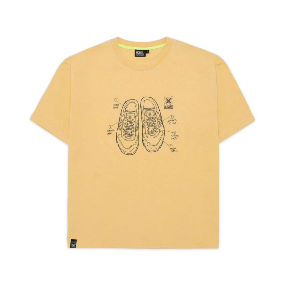 Munich Vintage Casual T-shirt Sneakers Yellow Heren