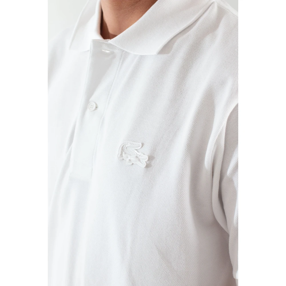 Lacoste Croc Polo Shirt in Gum-stijl White Heren