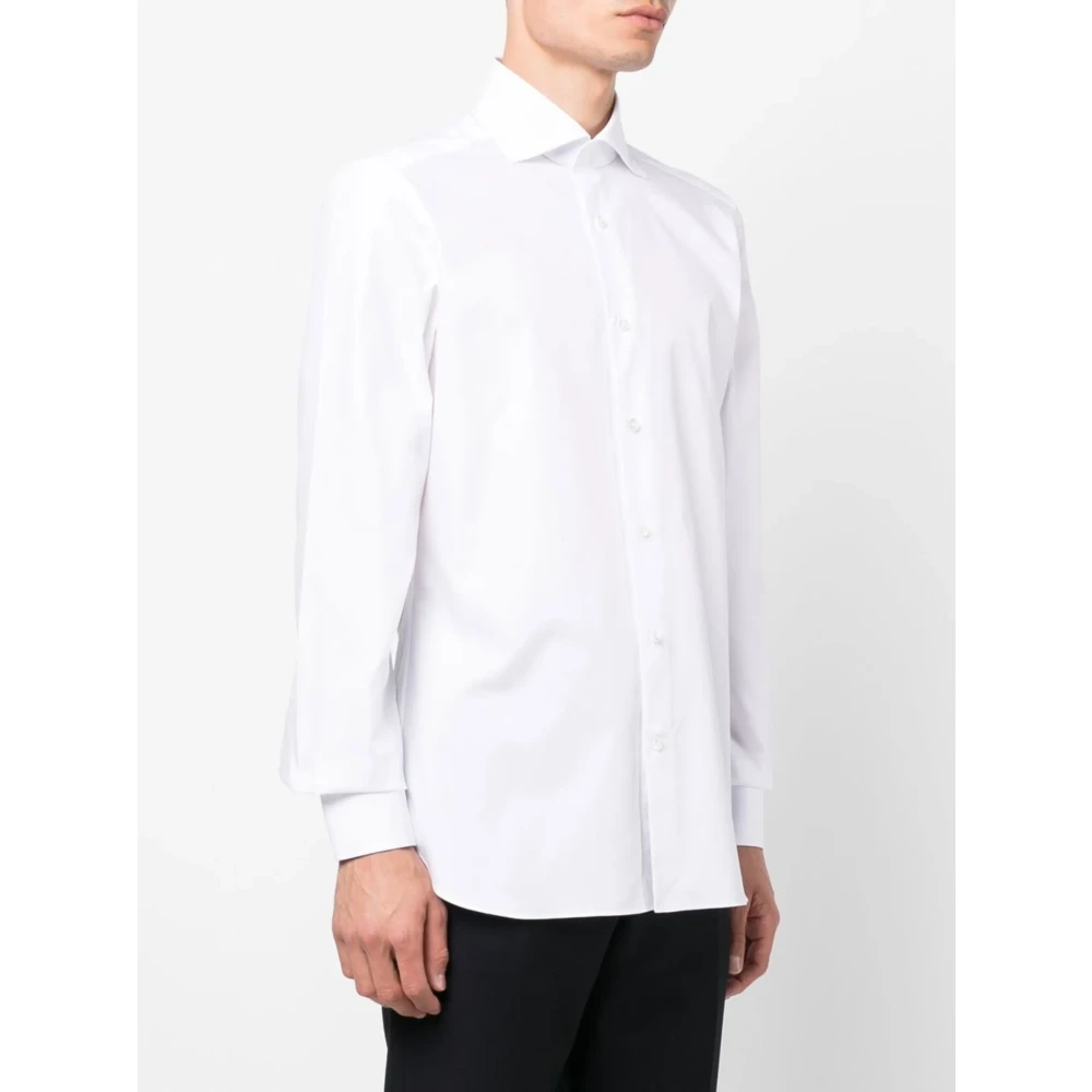 Ermenegildo Zegna Katoenen overhemd Made in Italy White Heren