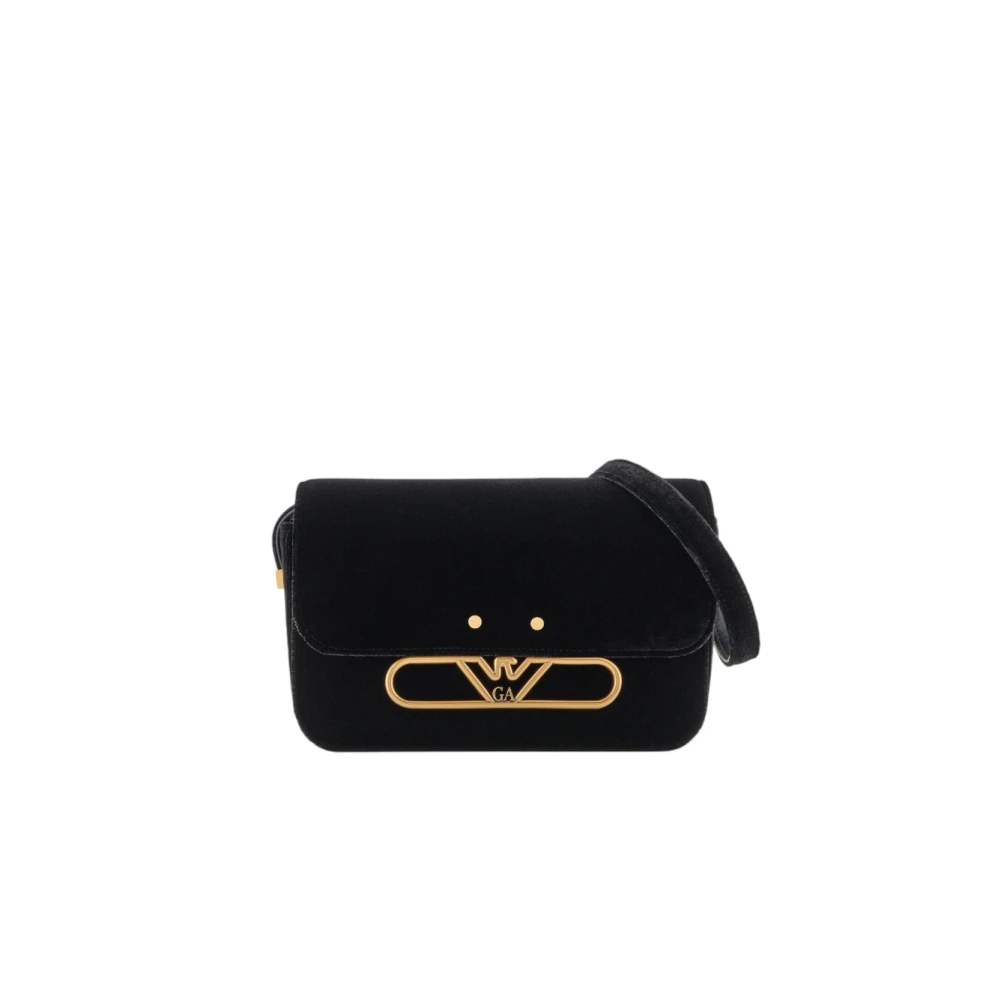 Emporio Armani Stijlvolle Leren Tas Black Dames