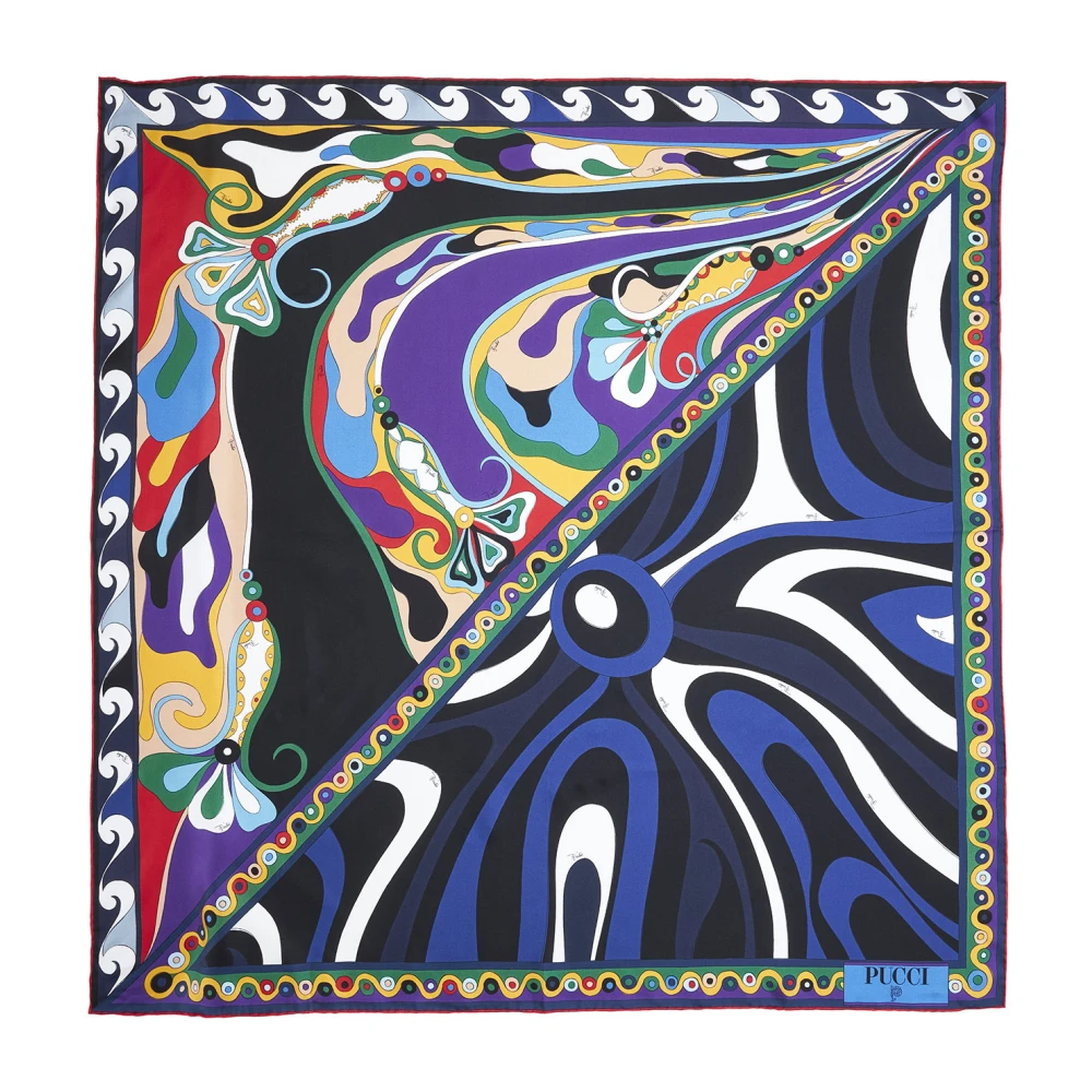 EMILIO PUCCI Zijden foulard met uniek ontwerp Multicolor Dames