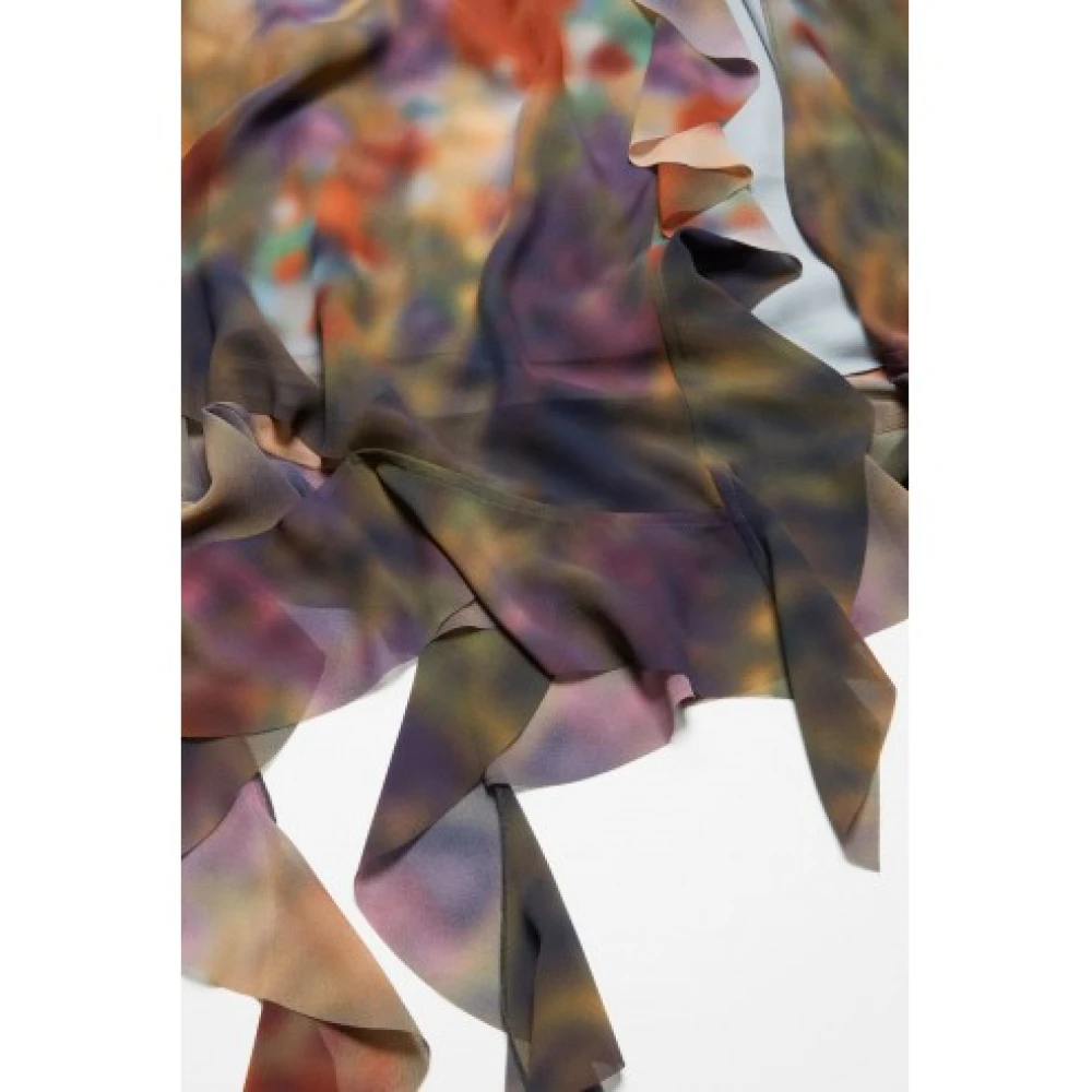 Acne Studios Modieuze Multicolor Ruffle Jurk Multicolor Dames