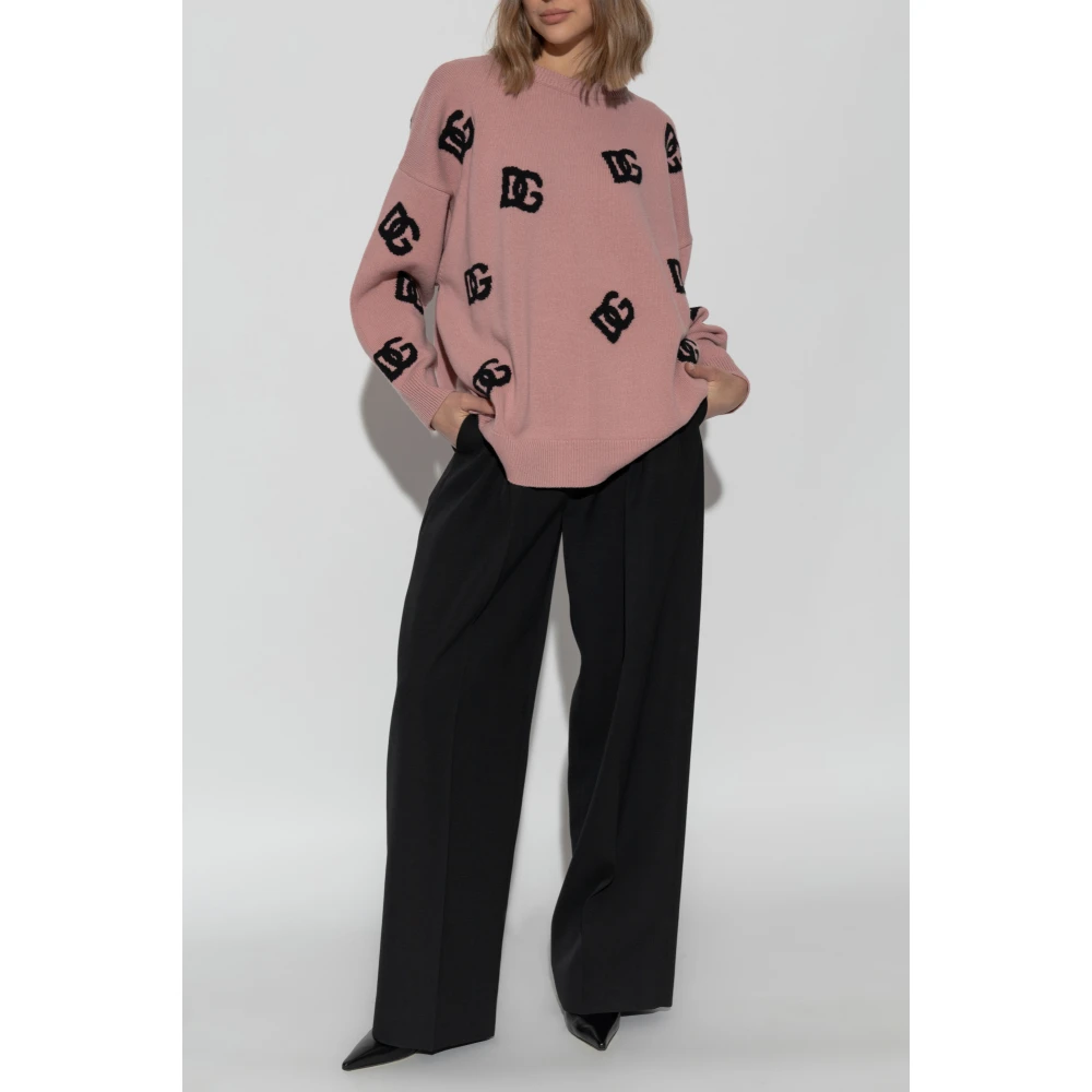 Dolce & Gabbana Monogram trui Pink Dames
