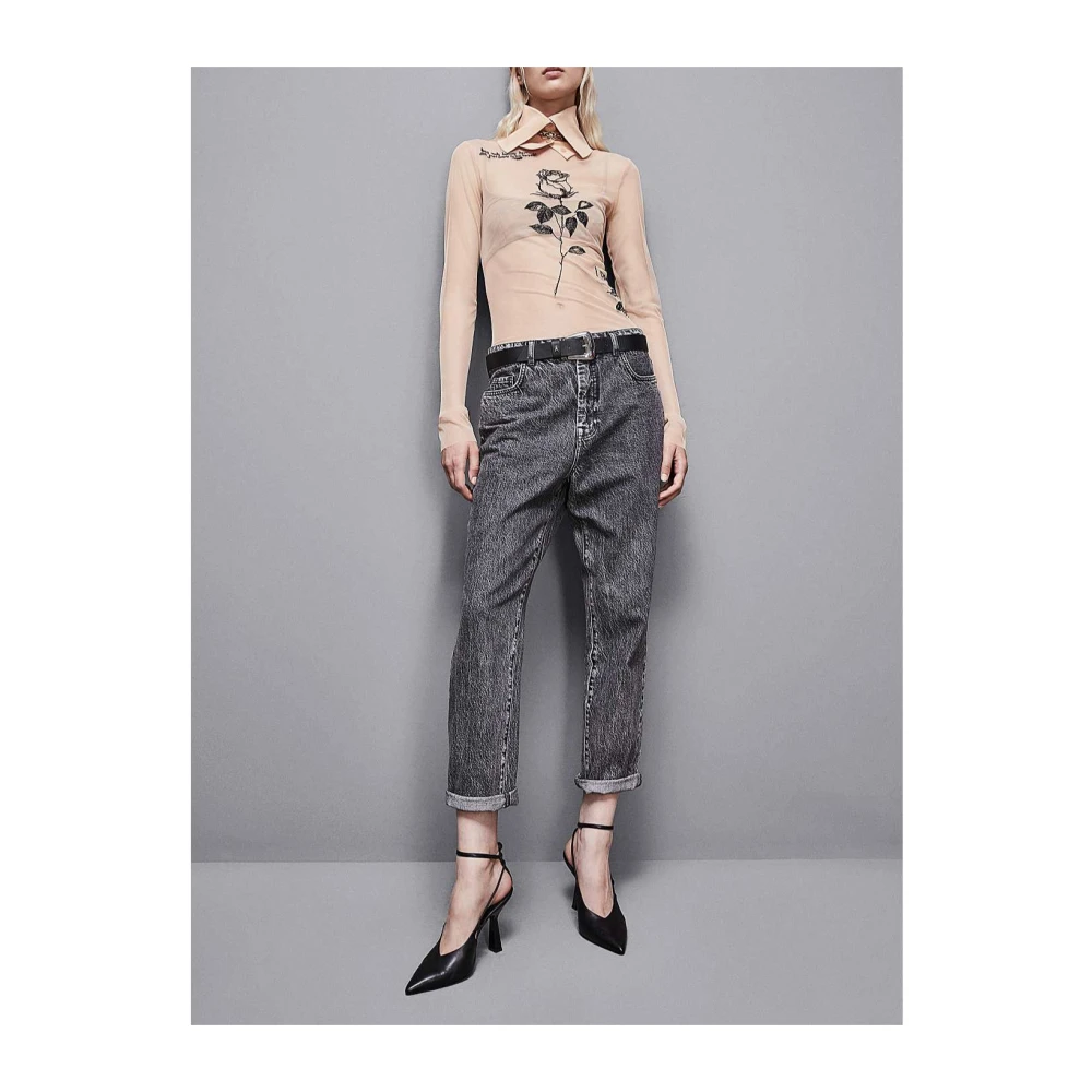 PATRIZIA PEPE Denim Essential Broek Art. 8P0402D1Wzn Black Dames