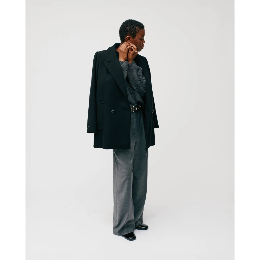 IVY OAK Oversized Boxy Winterjas Black Dames