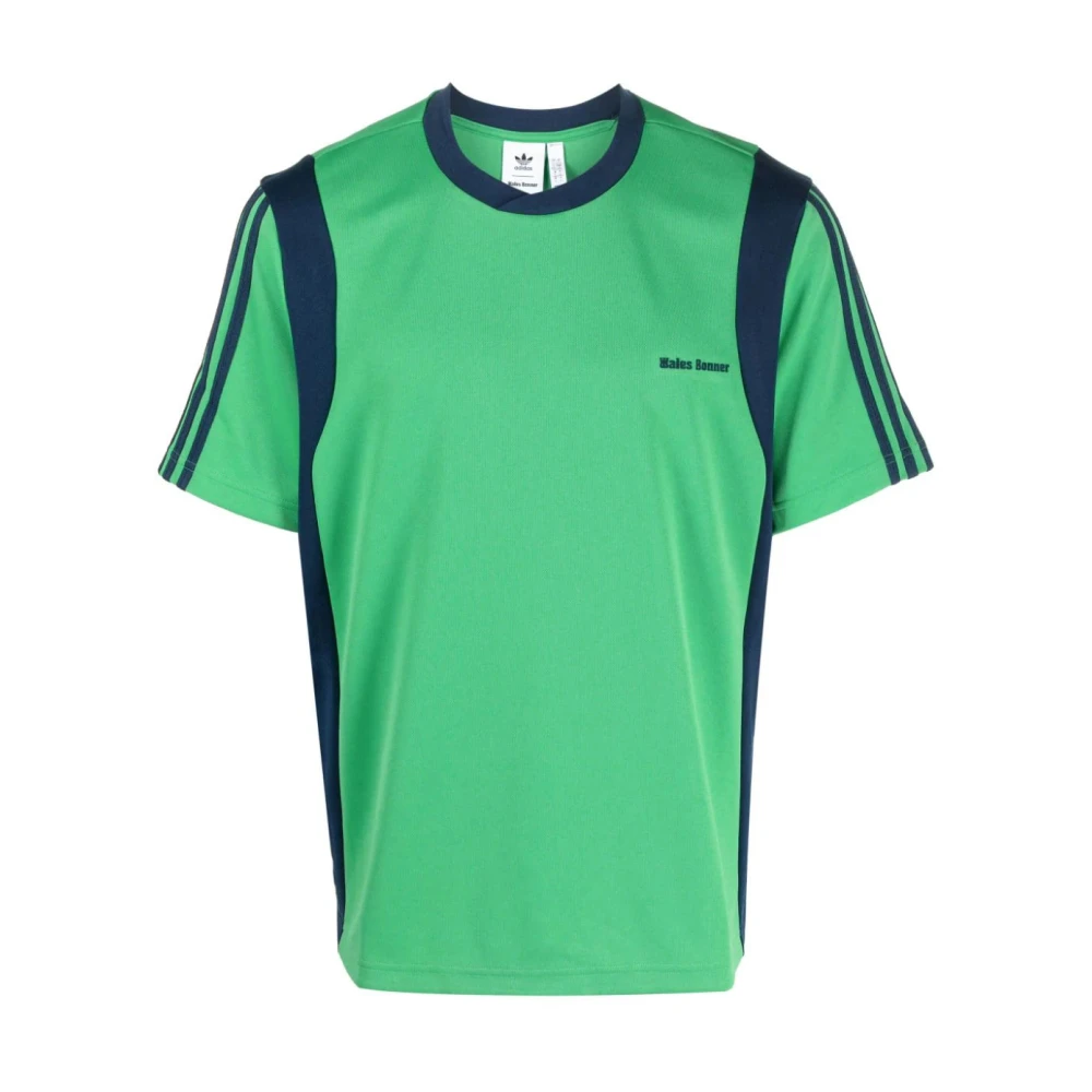 Adidas Logo-Print Katoenen T-Shirt Green Heren