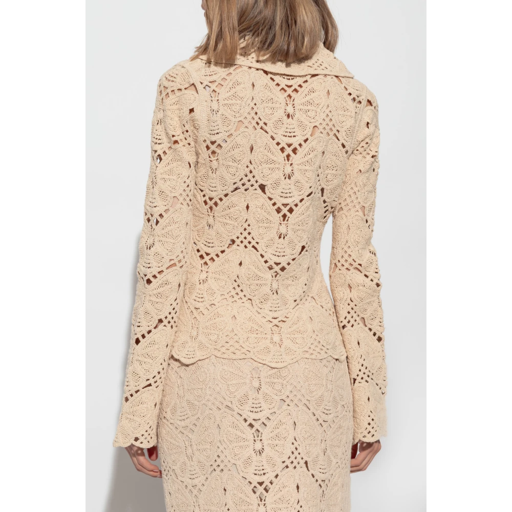 By Malene Birger Gehaakte shirt Gwenevere By Herenne Birger Beige Dames