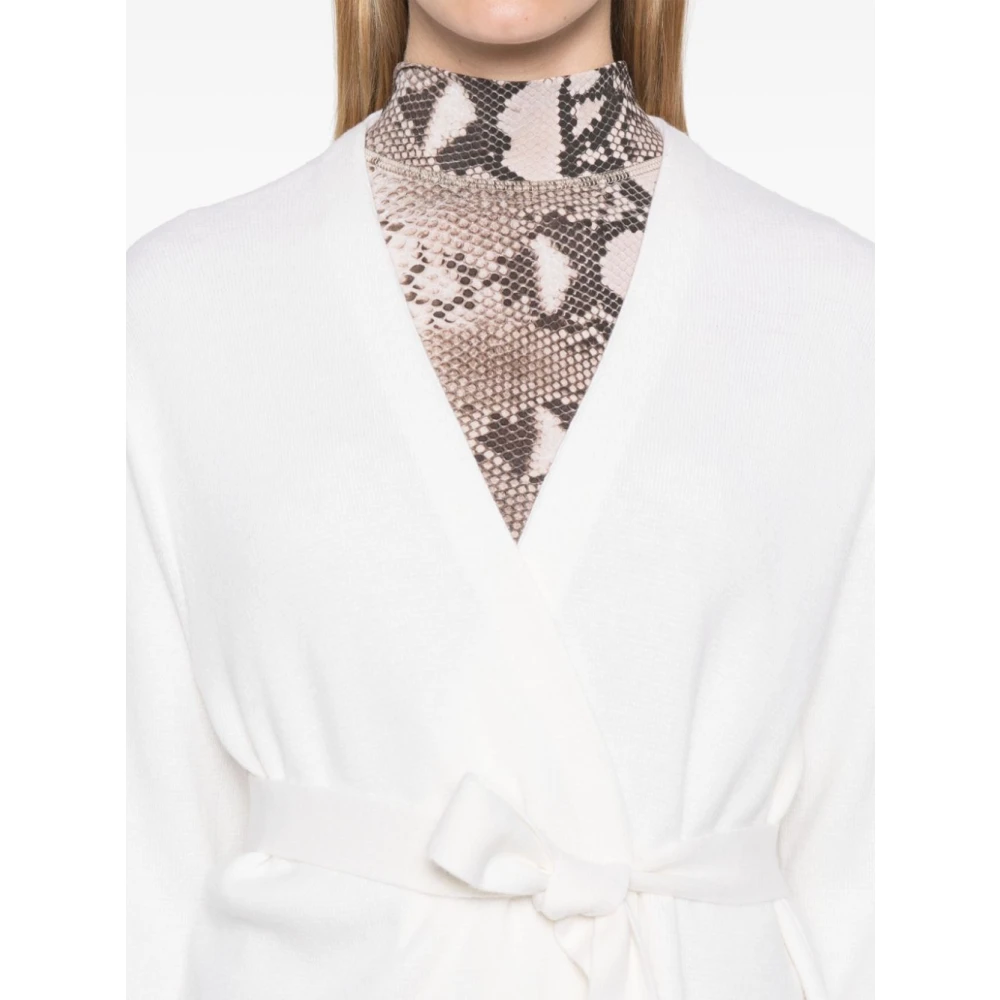 Max Mara Witte Wol-Kasjmier Trui met Riem White Dames