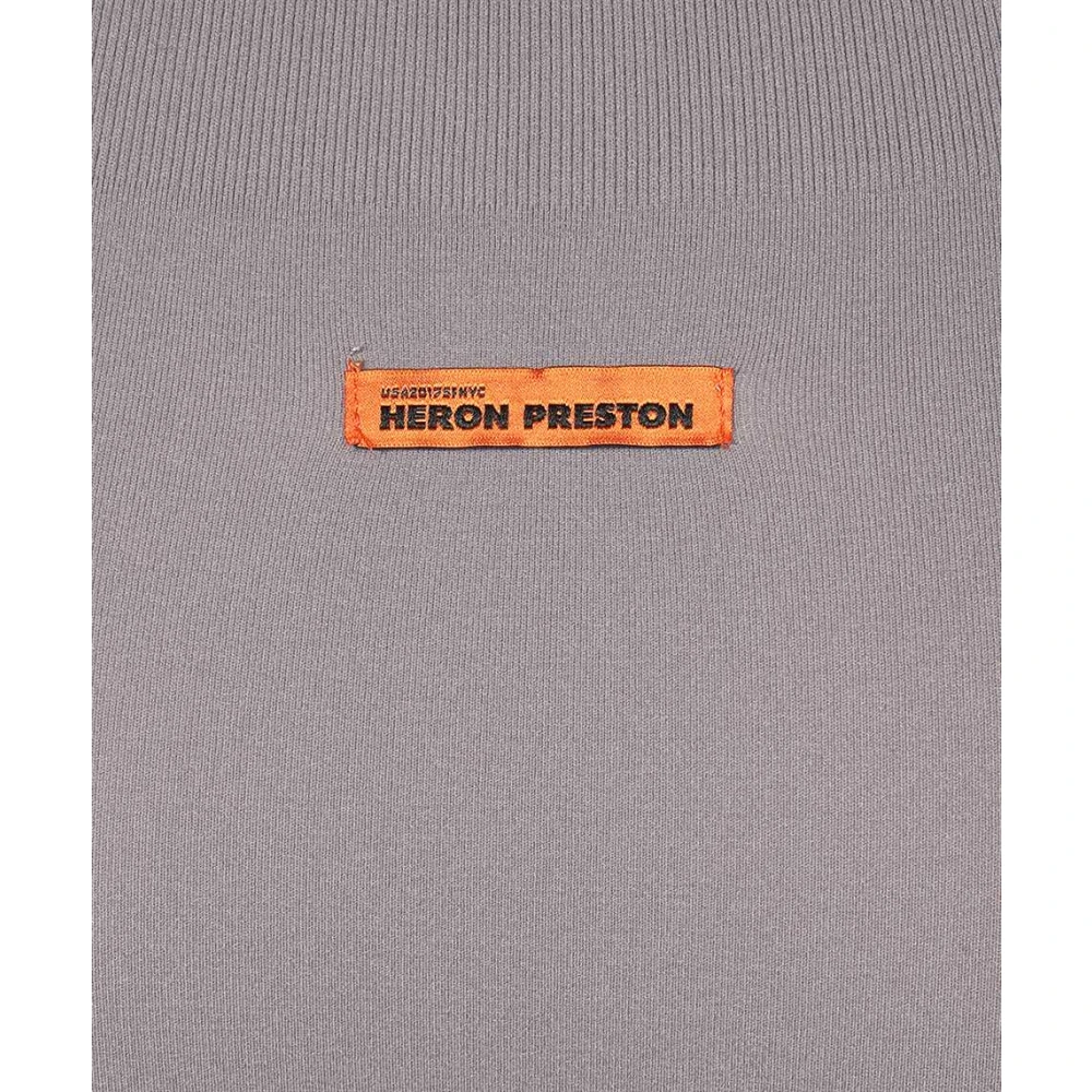 Heron Preston Geribbelde Nylon Shorts met Voorlogo Gray Dames