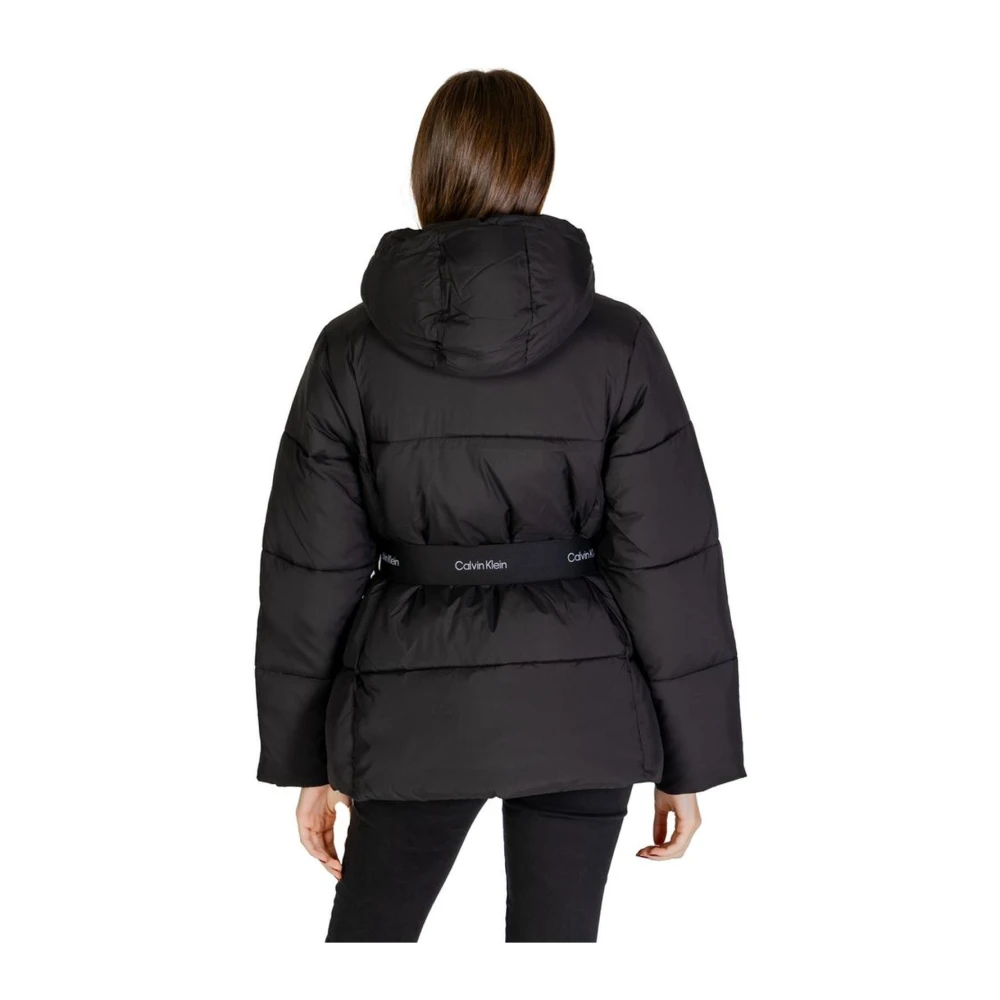 Calvin Klein Jeans Zwart Nylon Blend Jas en Jas Black Dames