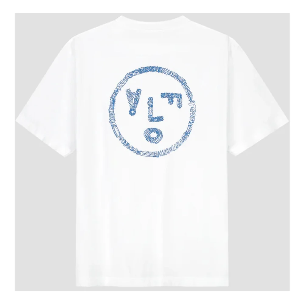 Olaf Hussein Wit T-shirt met M180103 White Heren