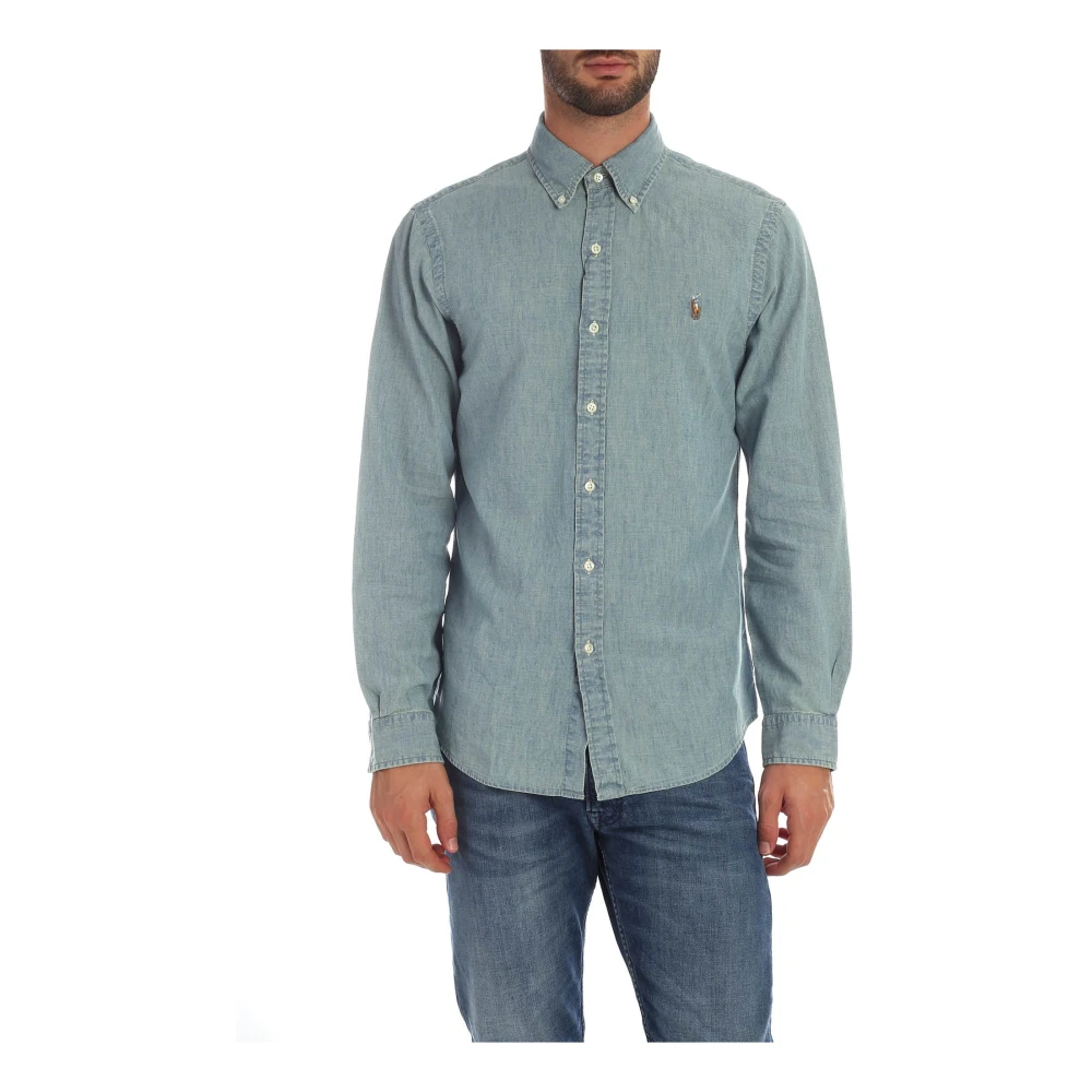 Polo Ralph Lauren Men's Blue Casual Chambray Shirt - Casual Shirts - 2XL - Shirts