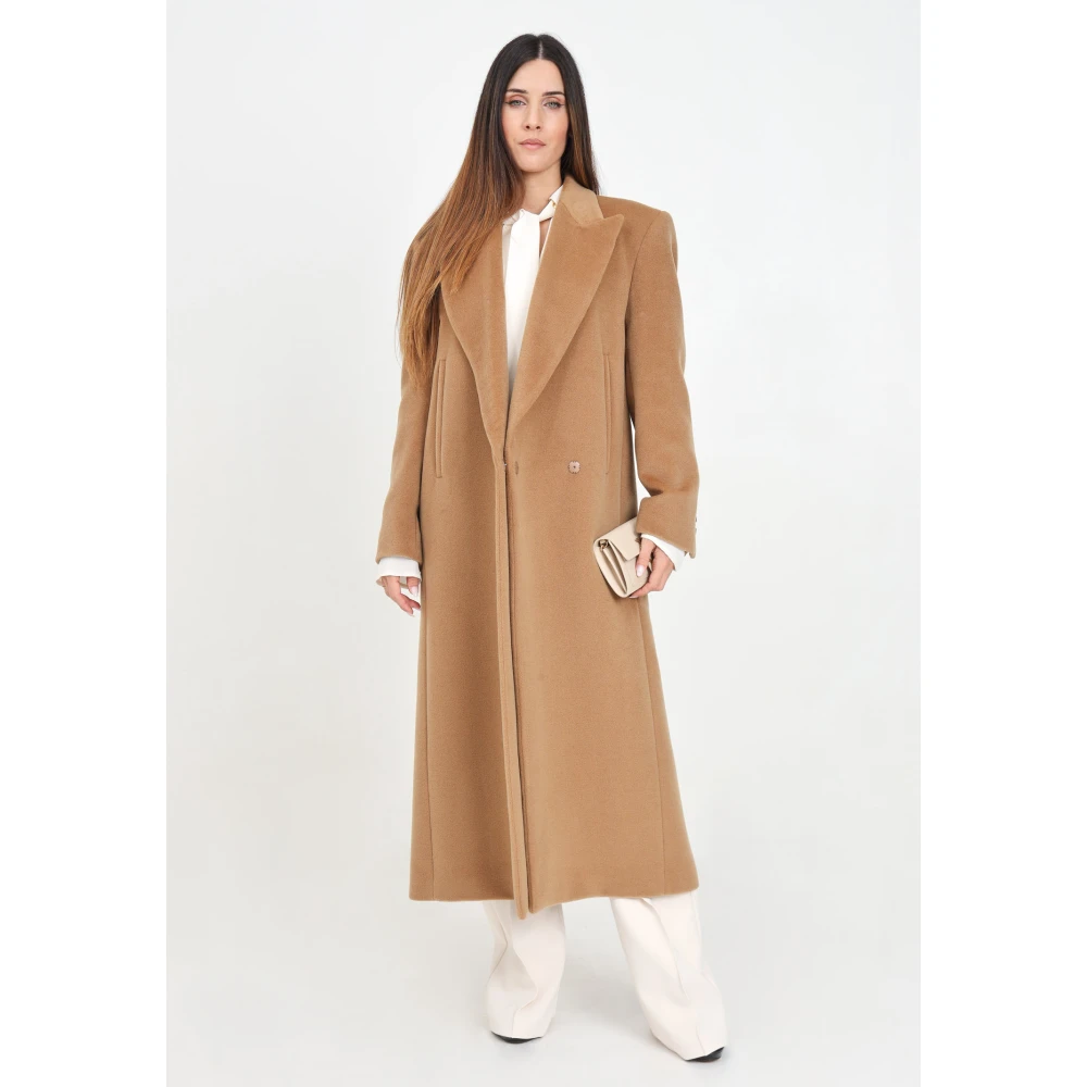 Max Mara Beige Extreem Jas Vrouwen Brown Dames