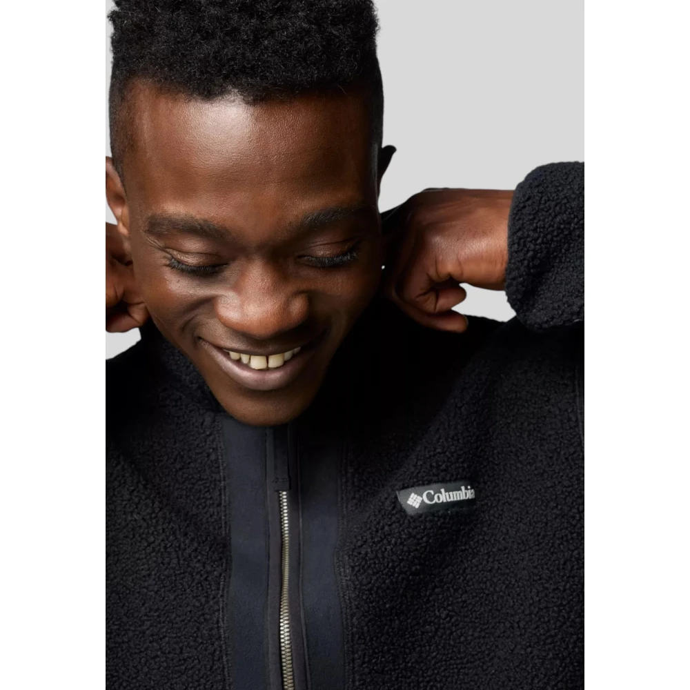 Columbia Zwarte Bouclé Fleece Jas Black Heren