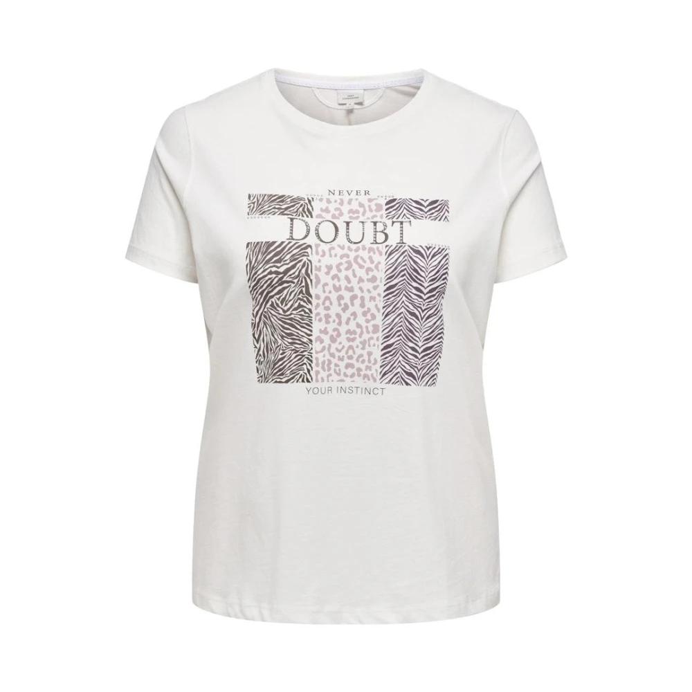 Only Carmakoma Carbrinna Life Tee | Beige Freewear Beige Dames